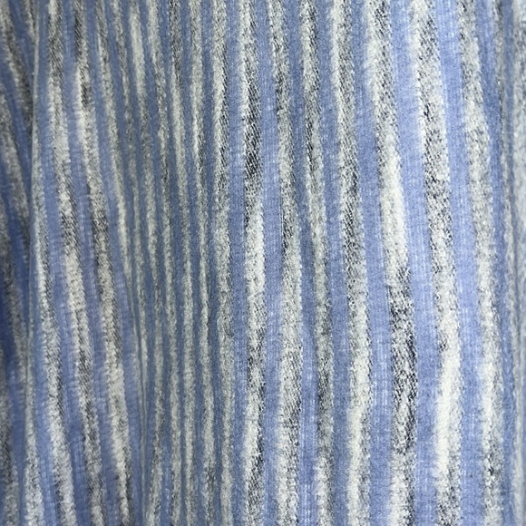 NWT Soft Surroundings high/low dusty blue softened stripes tunic Sz L - Picture 8 of 10